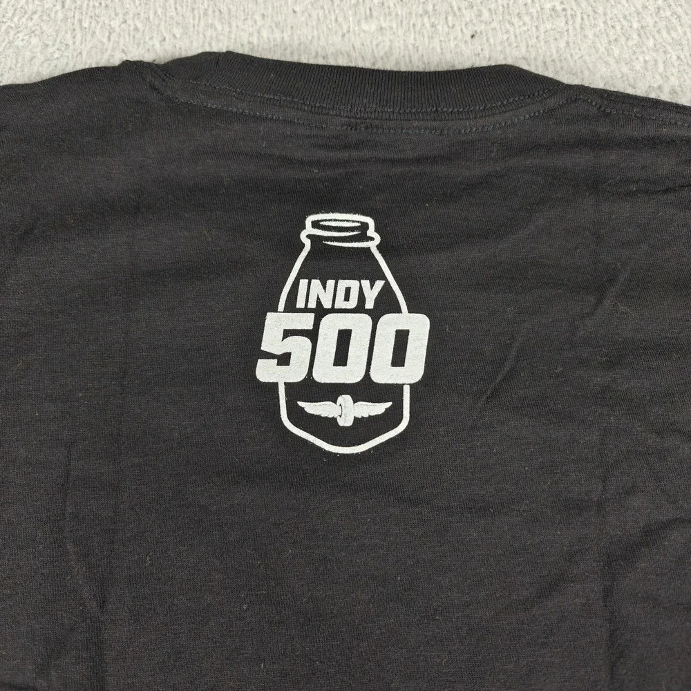 Indianapolis Motor Speedway Shirt Youth Small Black Indy 500 Racing Milk Tee IMS